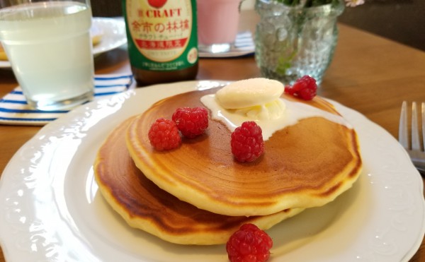 北海道産小麦粉でつくったパンケーキで娘と女子会したょ！